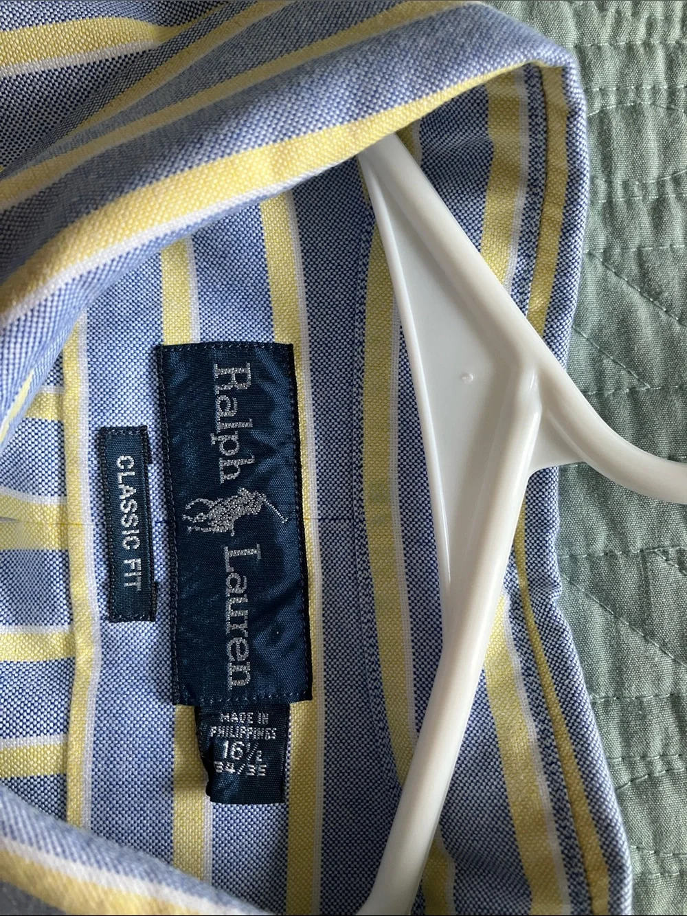 Polo by Ralph Lauren Blue and Yellow Stripe Button-Down Shirt